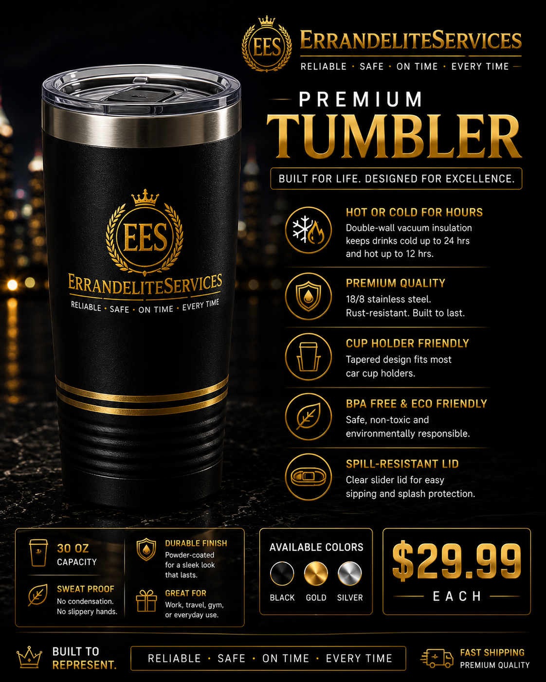 ERRAND ELITE TRAVEL TUMBLER